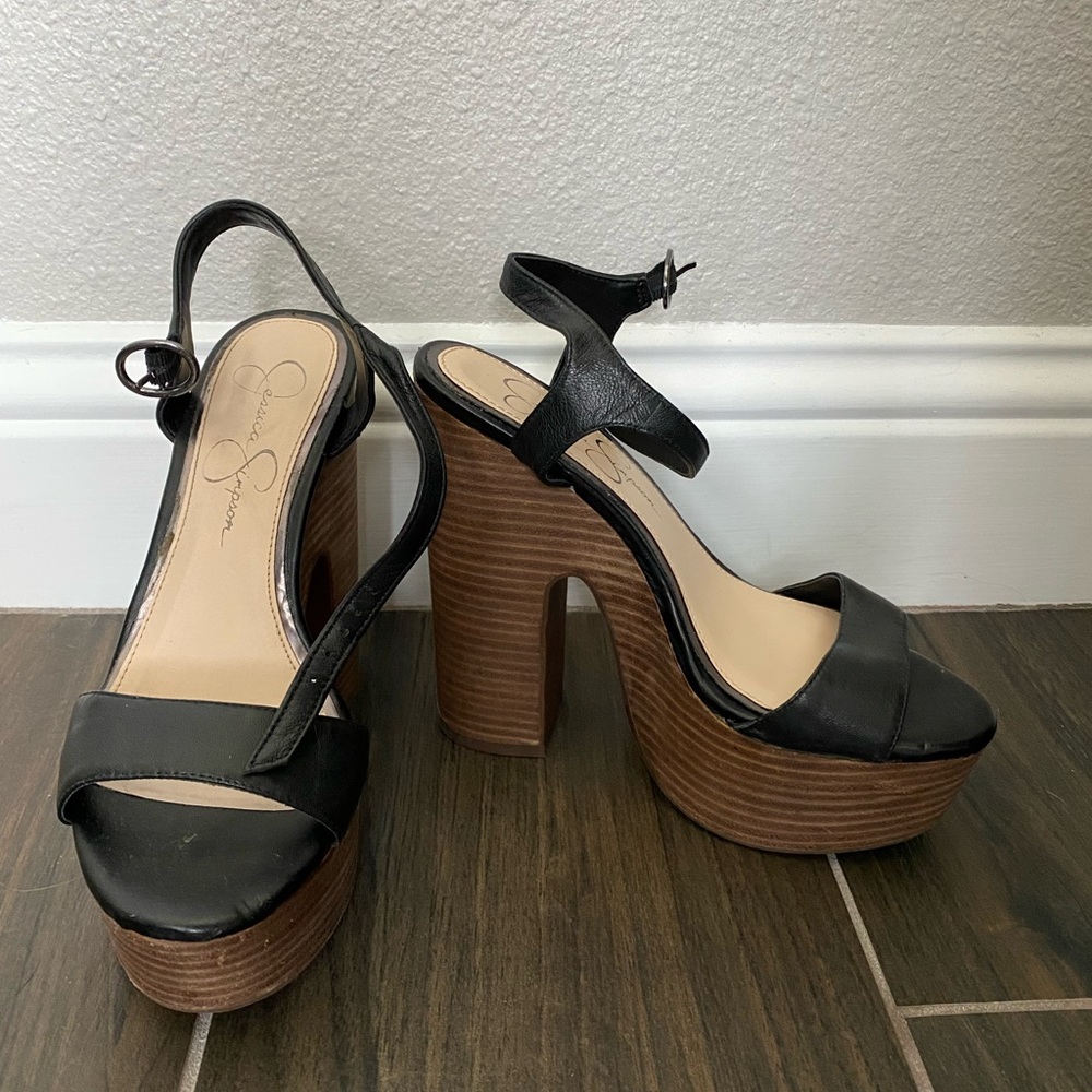 Jessica Simpson Wood Block Heels 6.5